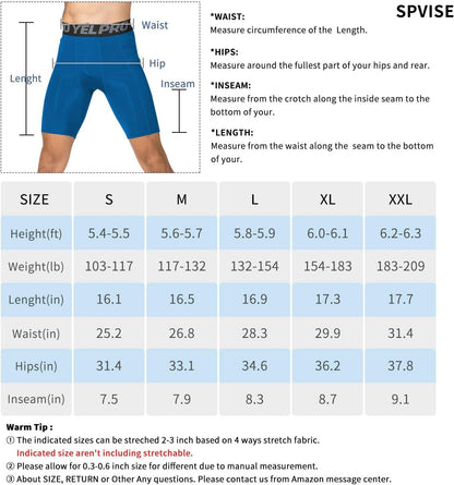 SPVISE Compression Shorts Men 1/3 Pack, Dry Fit Compression Underwear Spandex Running Shorts, Workout Athletic Shorts Pocket