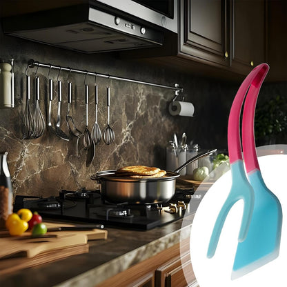 Sghtil Egg Fin Spatula, Spatula Fin, 2 in 1 Spatula and Tongs | Kitchen Gadgets, Kitchen Tool for Frying Steak Steak Bbq Fried