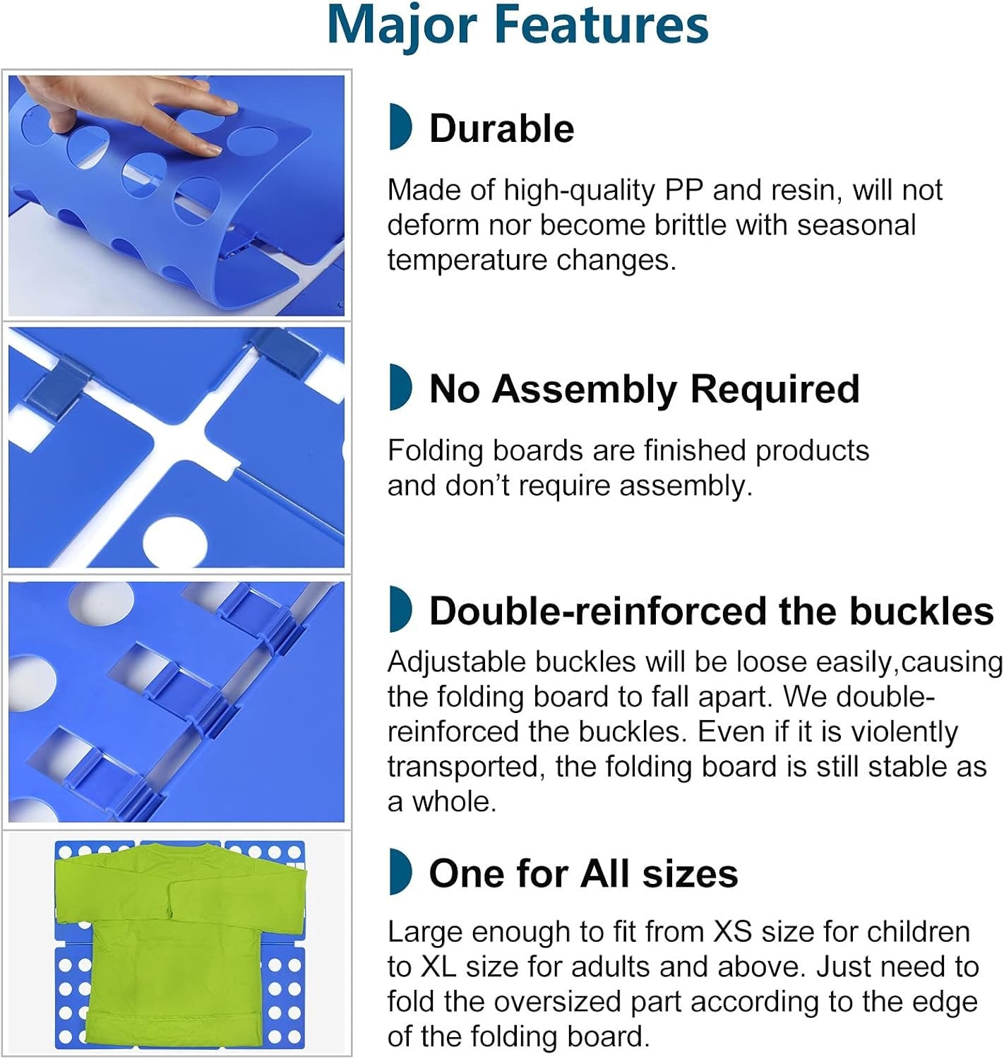 Geniusidea Shirt folding Board Tshirt Folding Board t Shirt Folder Clothes Plastic Laundry Room Organizer