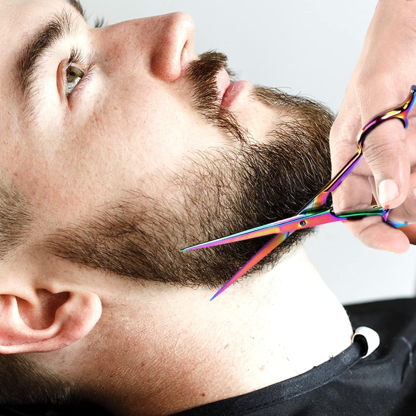 Utopia Care Hair Cutting and Hairdressing Scissors 6.5 Inch, Premium Stainless Steel Shears with Smooth Razor and Sharp Edge Blades for Salons, Men, Women and Kids, Rainbow