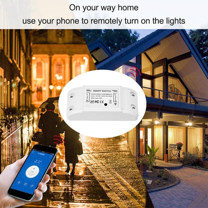 3Pcs WiFi and BT Smart Switch 10A 2200W Dual-Mode On/Off Device Voice Tuya APP Remote Control Timing Switch Smart Home Voice Control for Electric Appliances Universal Smart Home Automation Module