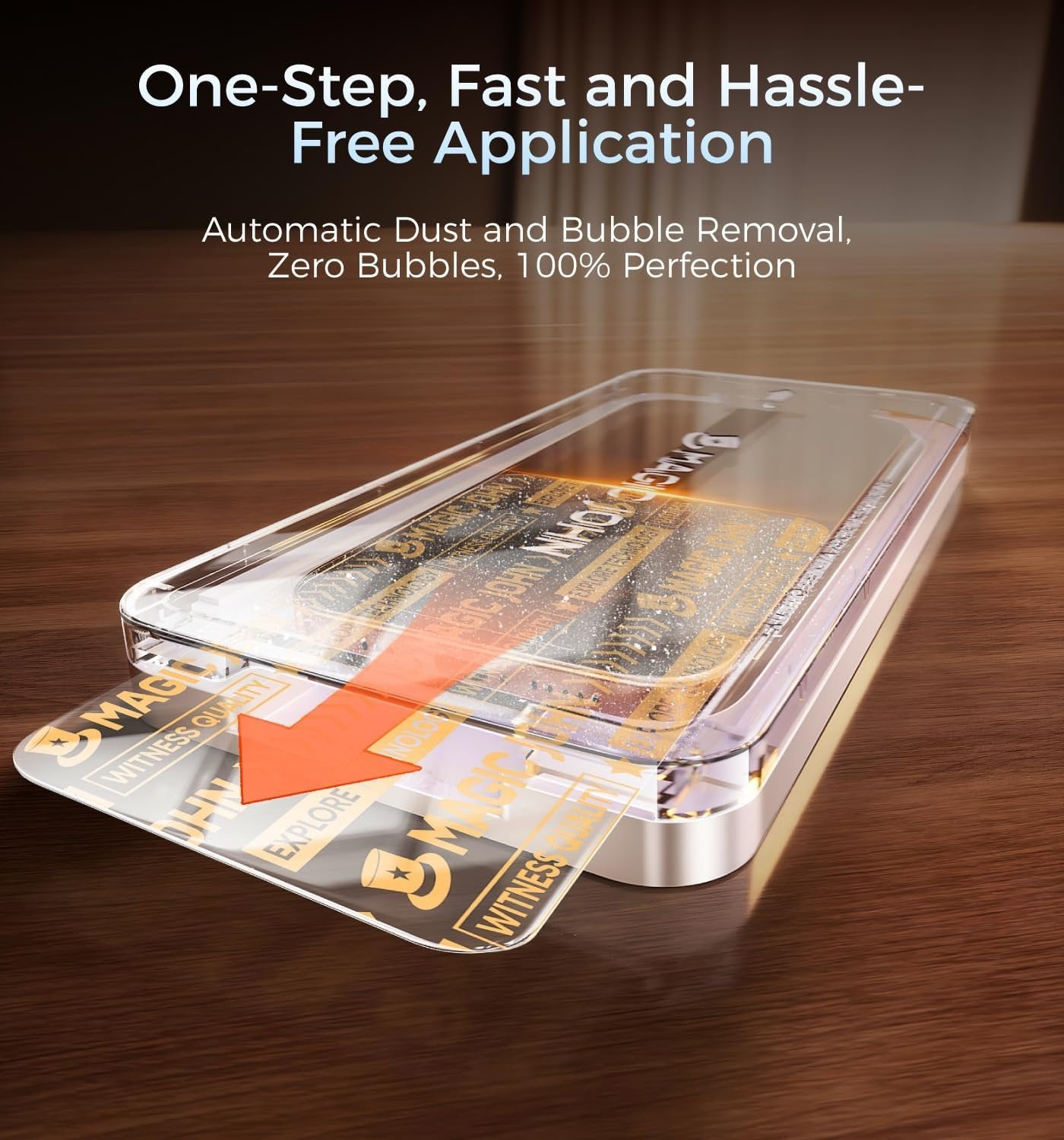 MAGIC JOHN 3rd Gen Upgraded for iPhone 16 Pro Max Screen Protector 6.9 Inch, HD Clear, Shatterproof Tempered Film, Auto Dust-Elimination, Bubble Free, Easy Installation, 2 Pack