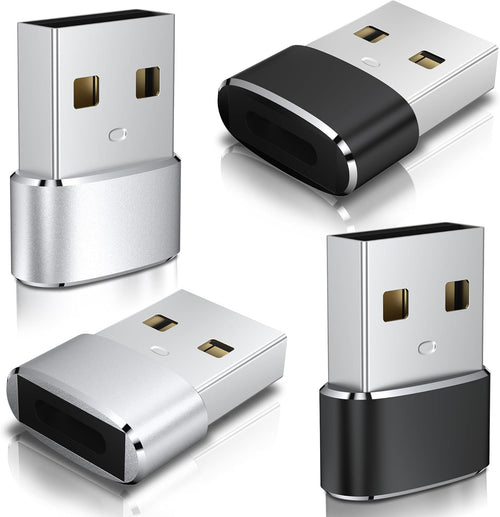 4 Pack USB to USB C Adapter for iPhone 16 Charger Adapter,USB A Male to USB C Female 3.0 OTG Adapter,Fast Charge and Sync Converter for Apple Watch Series 10,iPhone 15 13 14 12 Pro Max