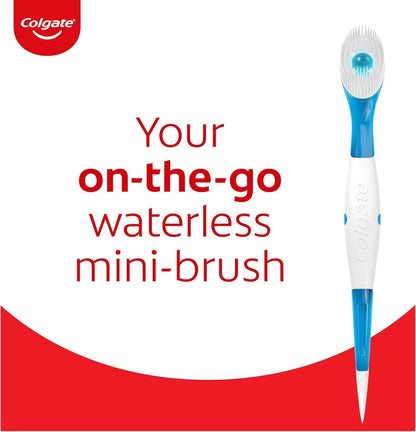 Colgate MaxFresh Wisp Disposable Mini Toothbrush, Built-in Freshening Bead, Peppermint Flavor for Instant Clean & Fresh Breath, No Water Required, Perfect for Travel & Braces, 24 Count (Pack of 4) .