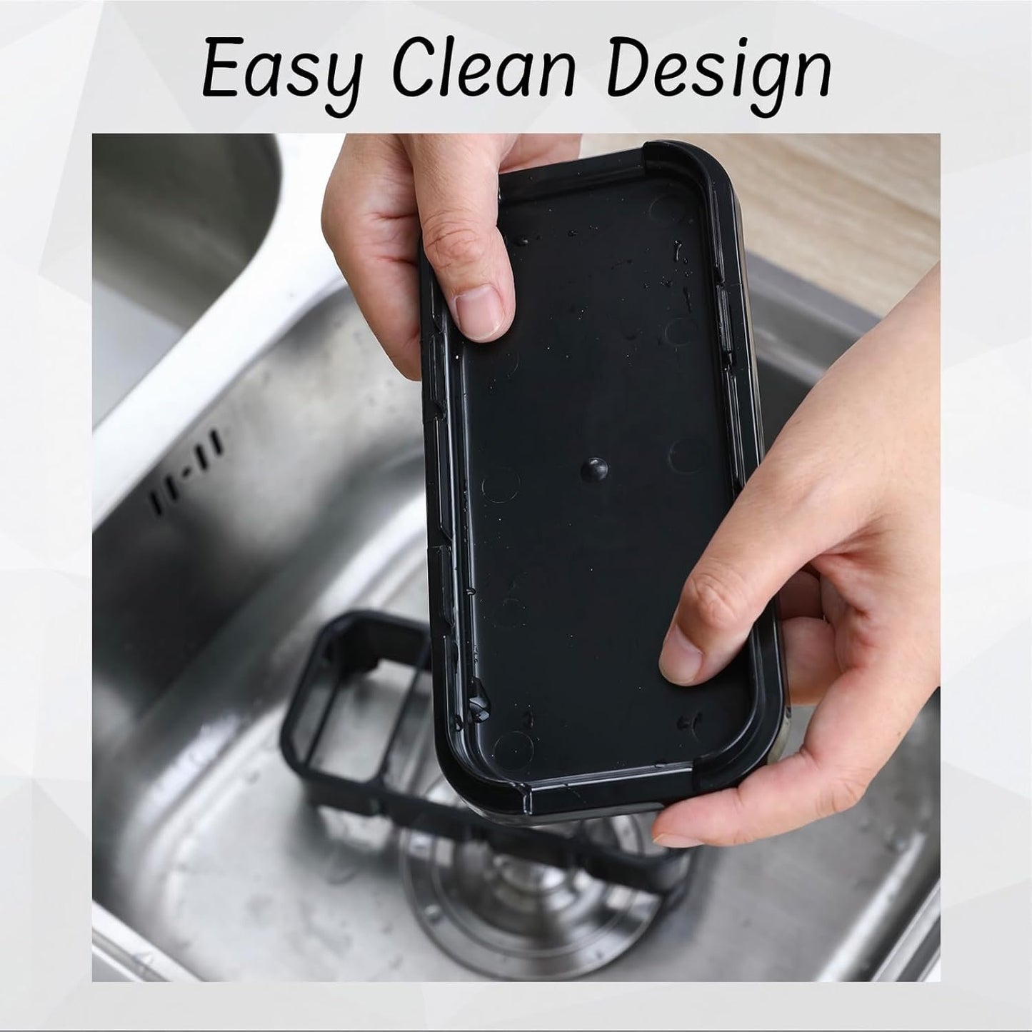 4-Compartment Stainless Steel Utensil Holder with Removable Tray, Anti-Slip, Quick-Dry Design, Rust-Proof Cutlery Organizer for Kitchen Countertop (18x8.6x13cm)