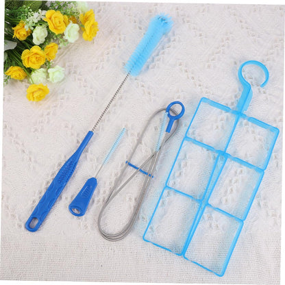 BRIGHTFUFU 4pcs Portable Hiking Water Bag Cleaning Brush Set Collapsible Water Reservoir Cleaner Essential Cleaning Supplies for Outdoor Camping Hiking and Backpacking