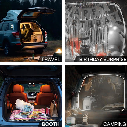 Car Trunk Light Strip, Ambient Vehicle Lighting, 6,5in Flexible Cuttable LED Design, Easy Installation with Strong Adhesive, Rear Trunks Decoration for Men and Women