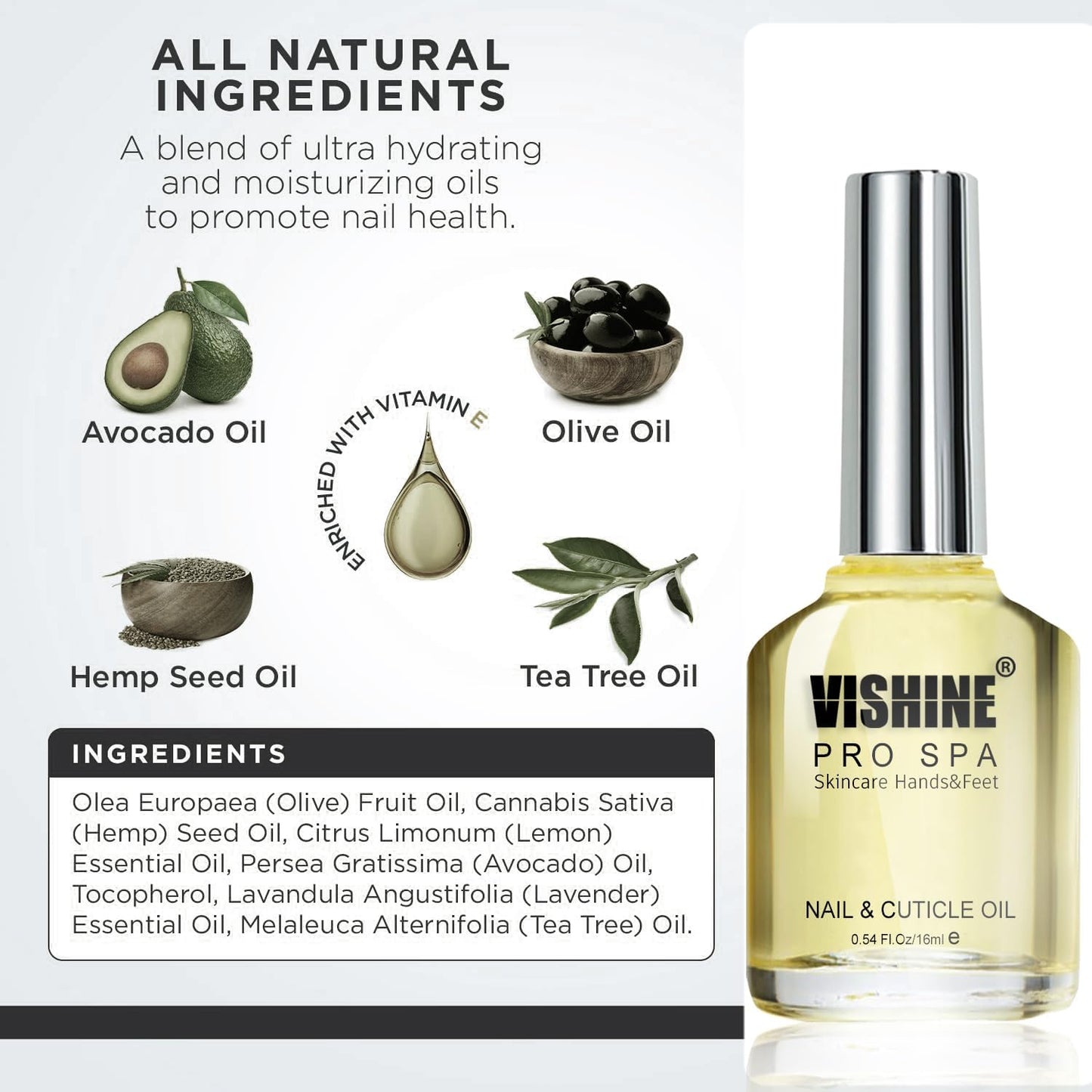 Vishine Cuticle Gel for Nails, 2pcs 15ml Cuticle Care Strengthener Oil, Repair for Damaged Nails, Moisturizing to Promote Nail Growth