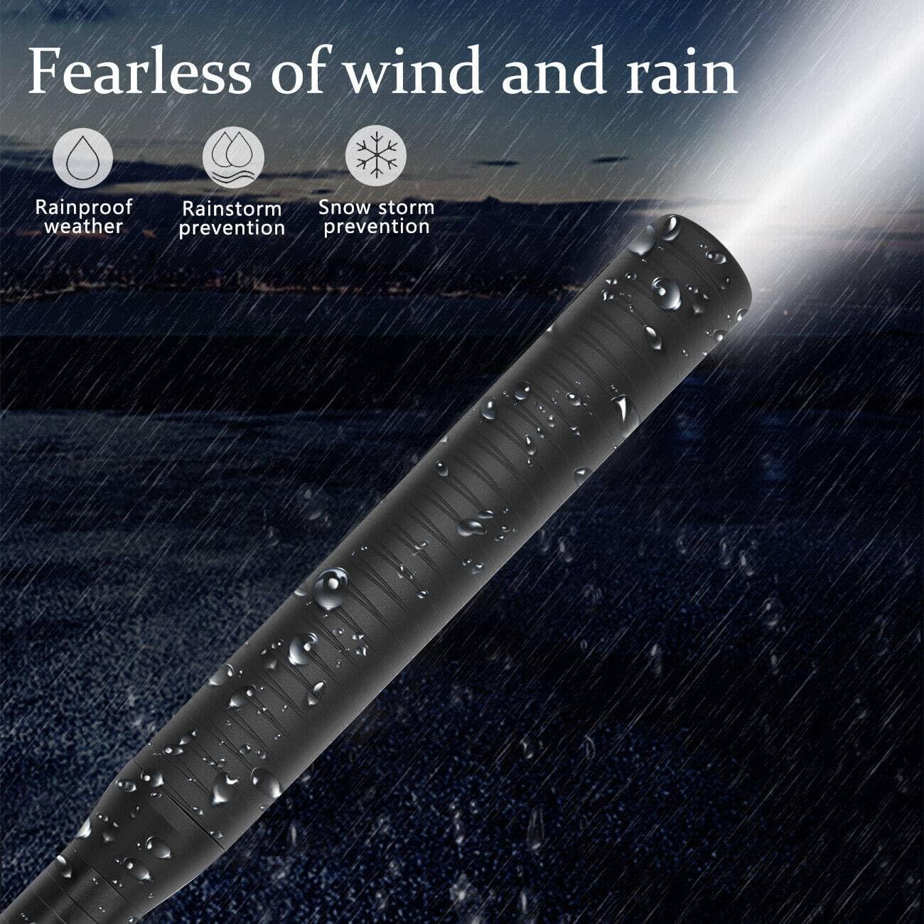 Ultra Bright 2200000LM LED Security Stick Torch Rechargeable Tactical Flashlight