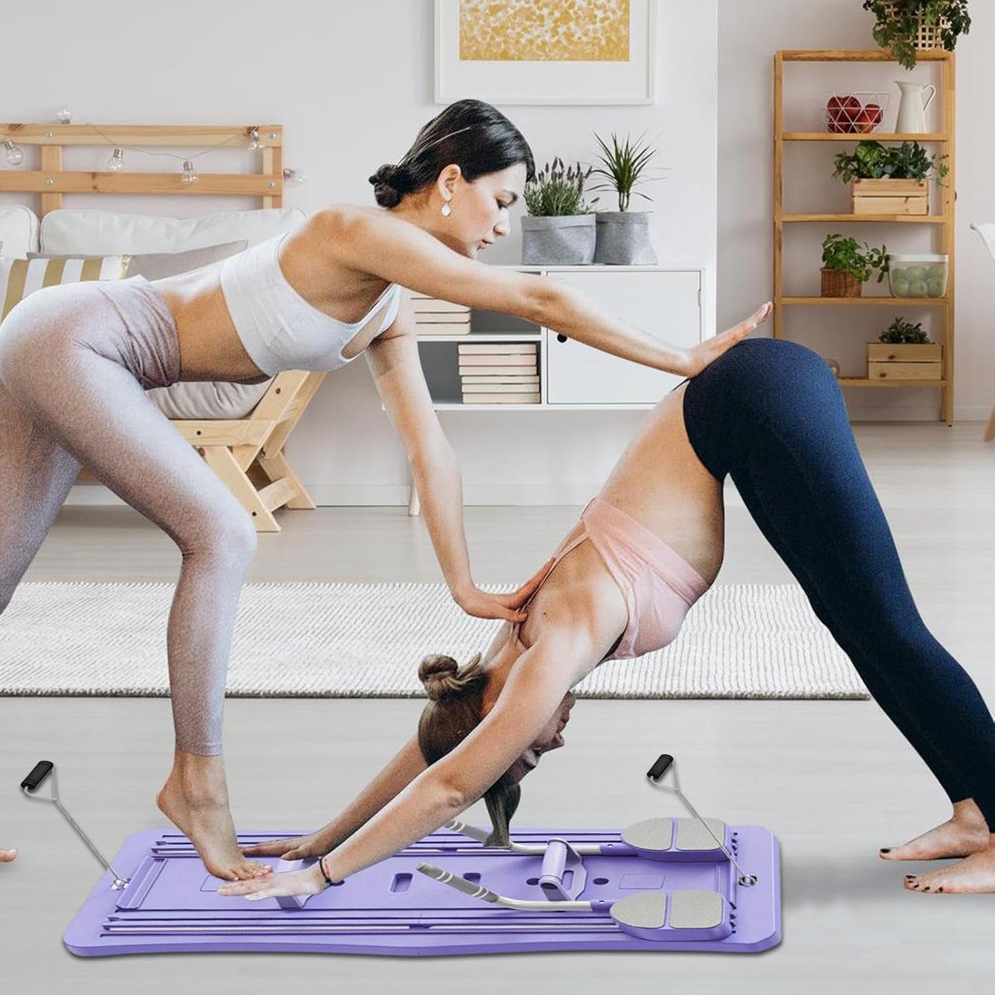 Pilates Balance Board, Core Strength Trainer, Multipurpose Home Fitness Equipment, Stability Workout, Portable Exercise Gear for Women and Men, 38.19 x 16.14 x 1.12 Inches