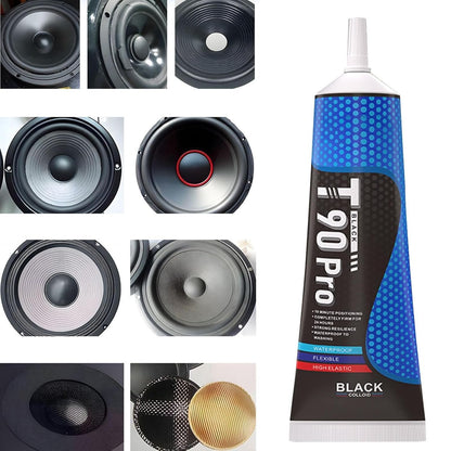 Speaker Glue, Black Adhesive, High-Performance Sealant, Strong Bonding Repair for Speaker Equipment, Audio Devices, Waterproof Sound System Fix, Men Women Adults