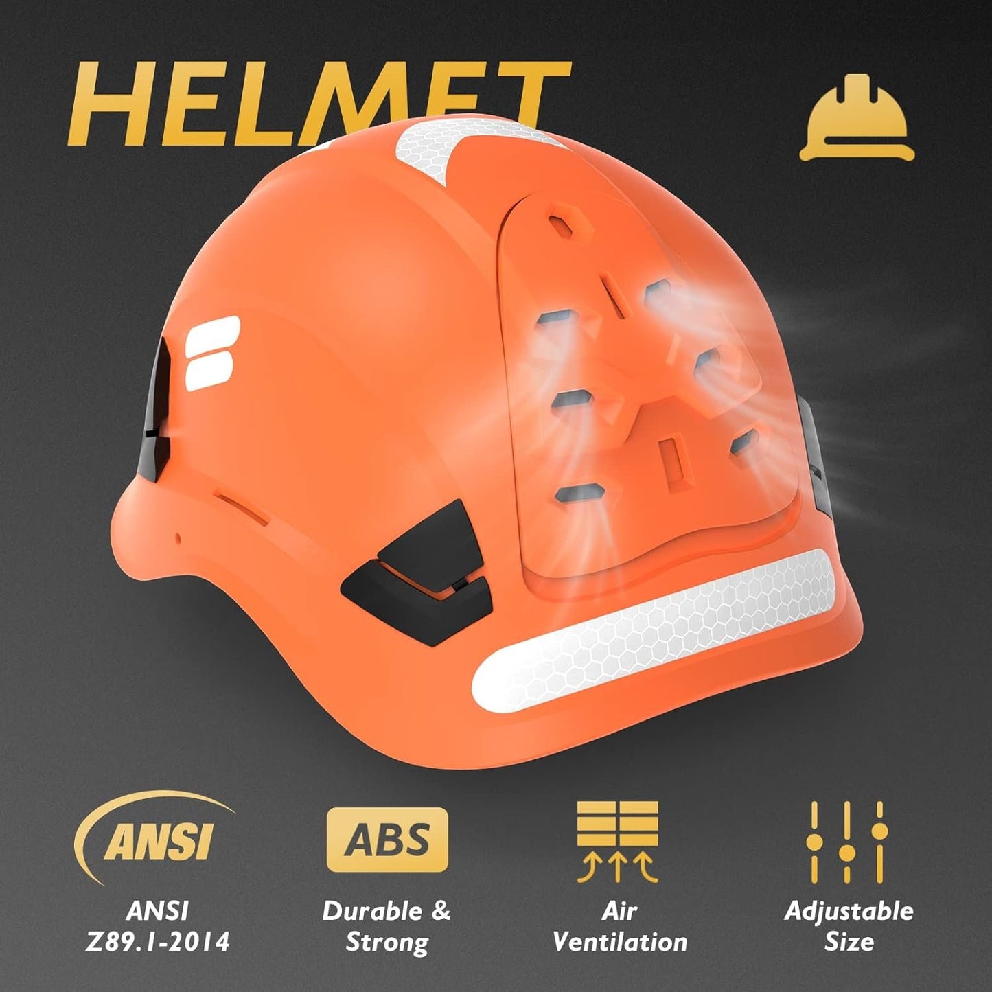 TOOLIOM High-Visibility Forestry Safety Helmet with Ear Muffs & Face Shield Visor, ANSI Approved Arborist Helmet with Anti-Fog Goggles