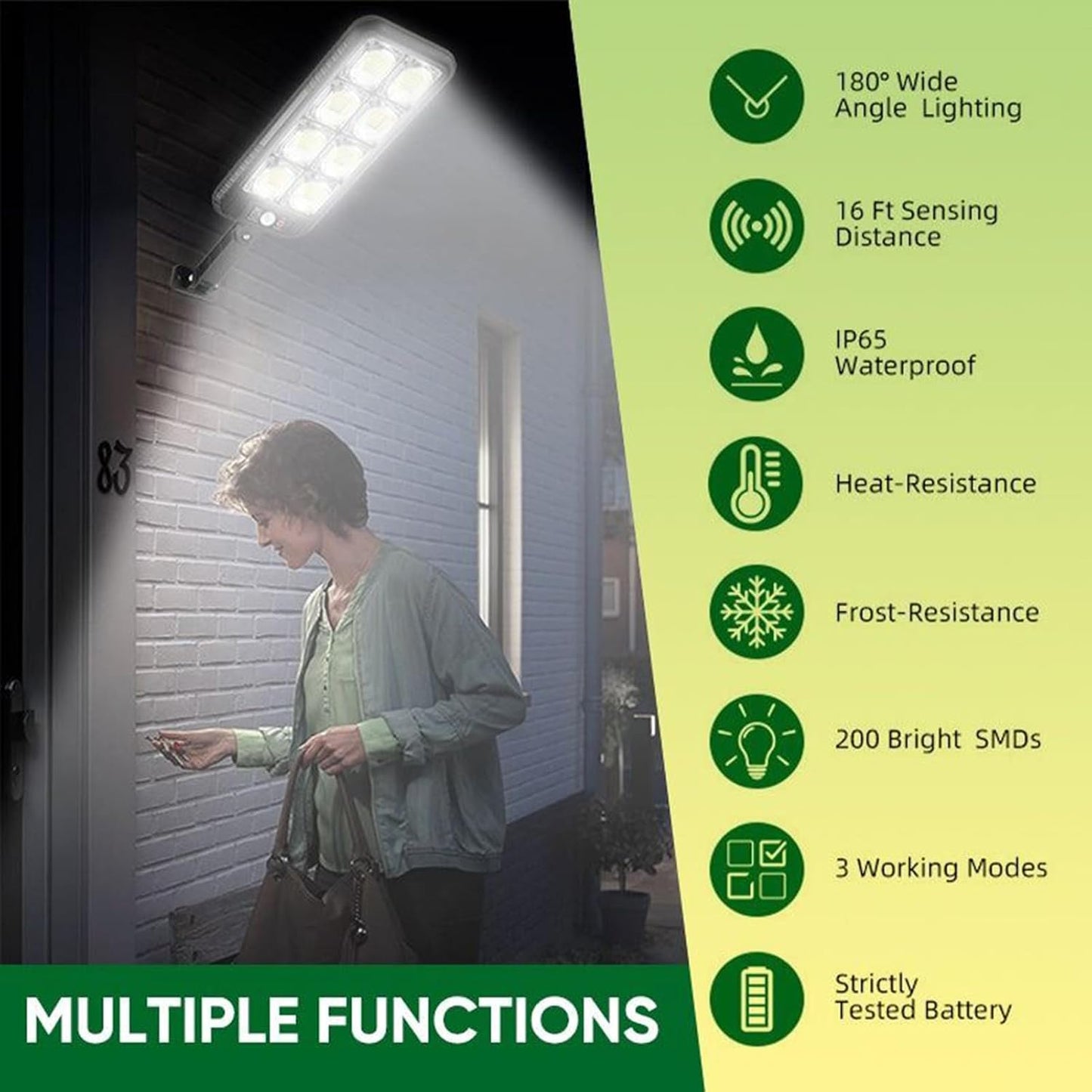 Generico Solar Pathway Lights, Motion Sensor Cordless Garden Lamps, Waterproof LED Outdoor Lighting for Patio, Energy Saving Solar, Easy to Install, Power Yard, Path, Lawn and Park