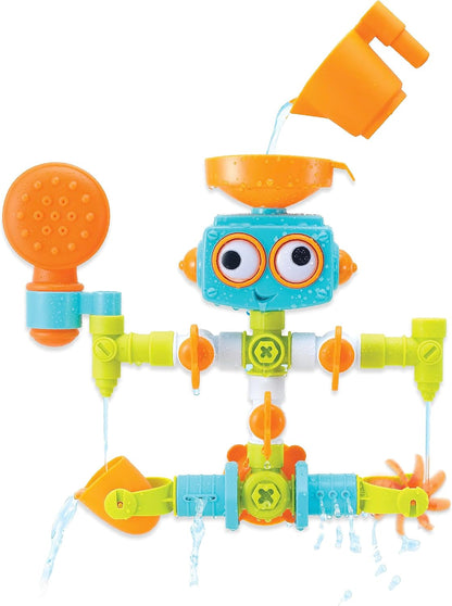 Infantino 217025 Sensory Plug & Play Plumber Toy Exploration and Learning Cause and Effect 16 Piece Bath, Multicolour