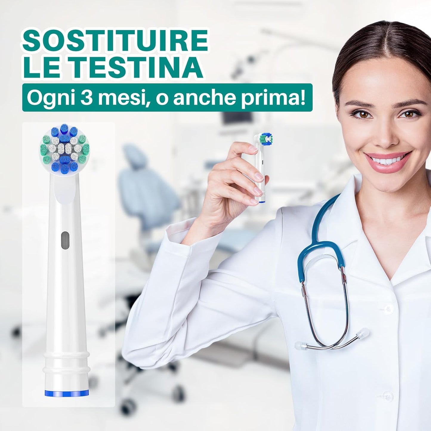 8 Pack Replacement Toothbrush Heads for Oral B Braun, Classic Precision Professional Care, Vitality Pro Smart Genius Series and More