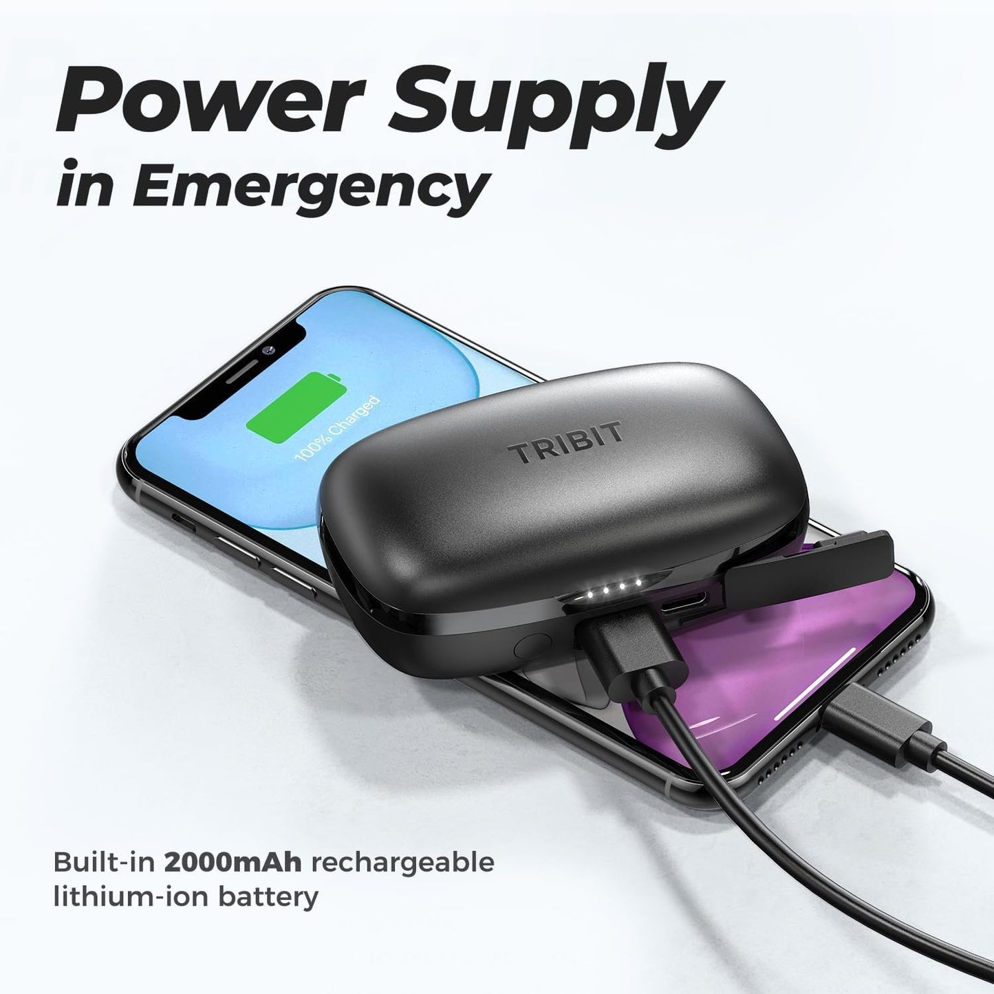 Tribit Wireless Earbuds,150H Playtime Bluetooth 5.2 IPX8 Waterproof Touch Control Ture Wireless Bluetooth Earbuds with Mic Earphone in-Ear Deep Bass Built-in Mic Bluetooth Headphones, Flybuds 3