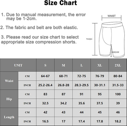 Smatstyle Men's Compression Shorts Running Shorts Sports Shorts Fitness Shorts Base Layer Short Gym Leggings Quick Dry Breathable