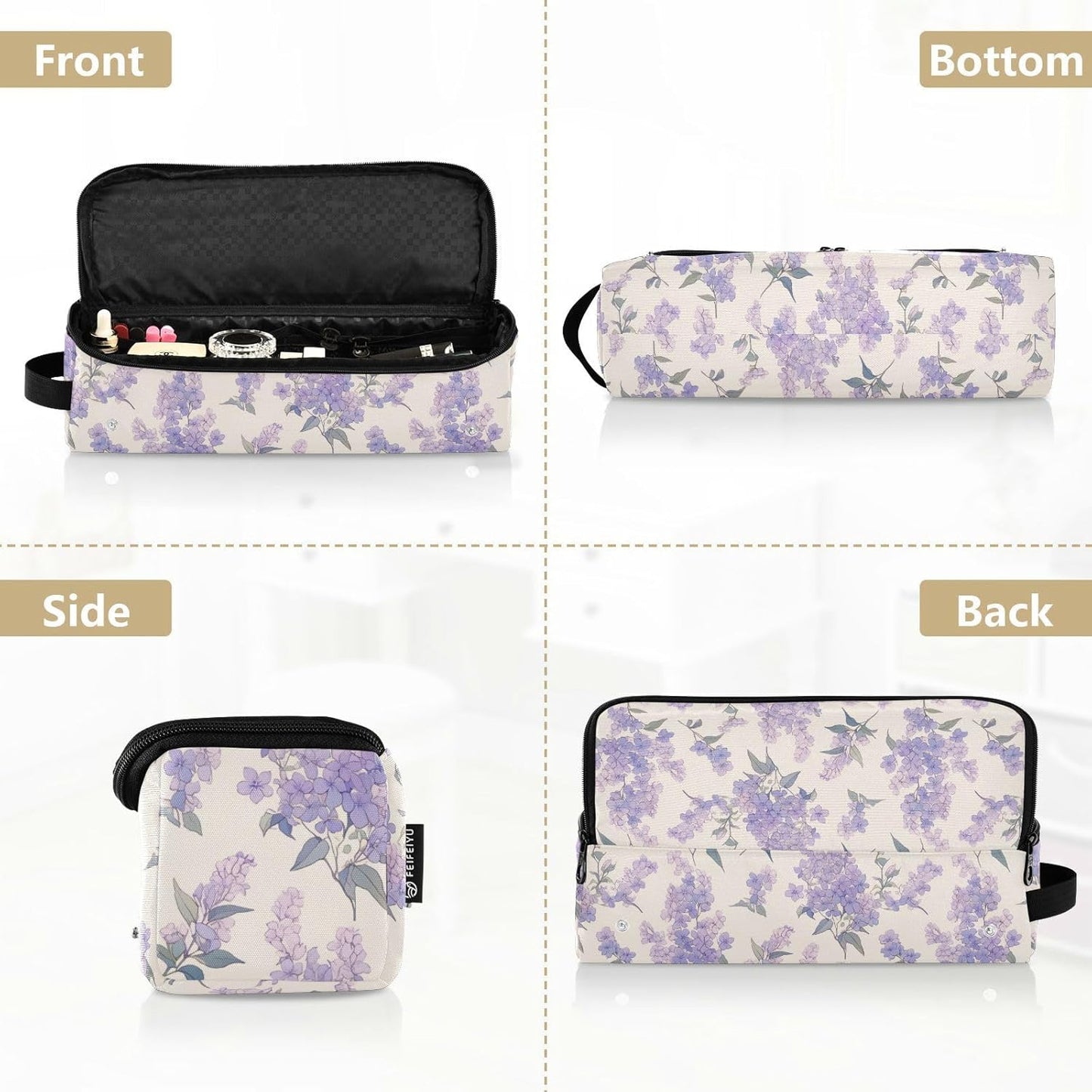 FRODOTGV Organizzatore 2 in 1 per strumenti per capelli viola chiaro con tappetino in ferro, organizer per piastre per capelli di grande capacità, organizer per strumenti caldi e accessori per la cura