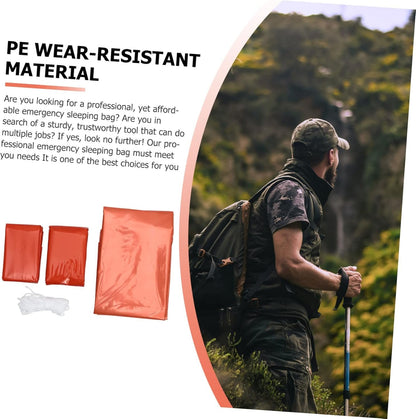 NOLITOY Emergency Sleeping Sack with Thermal Blanket Tent Windproof Survival for Camping Hiking Outdoor Activities Lightweight Portable Emergency Gear