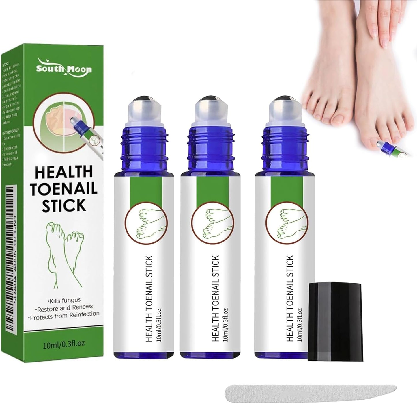 Nailshield Anti Fungal Stick, Monsalife Nailshield Nail Nursing, Nail Care Stick for Damaged Nails, Fungal Nail Infection Nursing, Active Nail Solution Fast Relief for Irritations (3pcs)