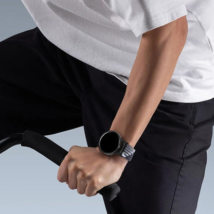 EverAct 22mm Magnetic Braided Watch Bands Compatible with Garmin Vivoactive 4/Venu 3/Venu 2/Forerunner 265/255/255 Music, Quick Release Elastic Nylon Soft Sport Stretchy Strap for Women Men