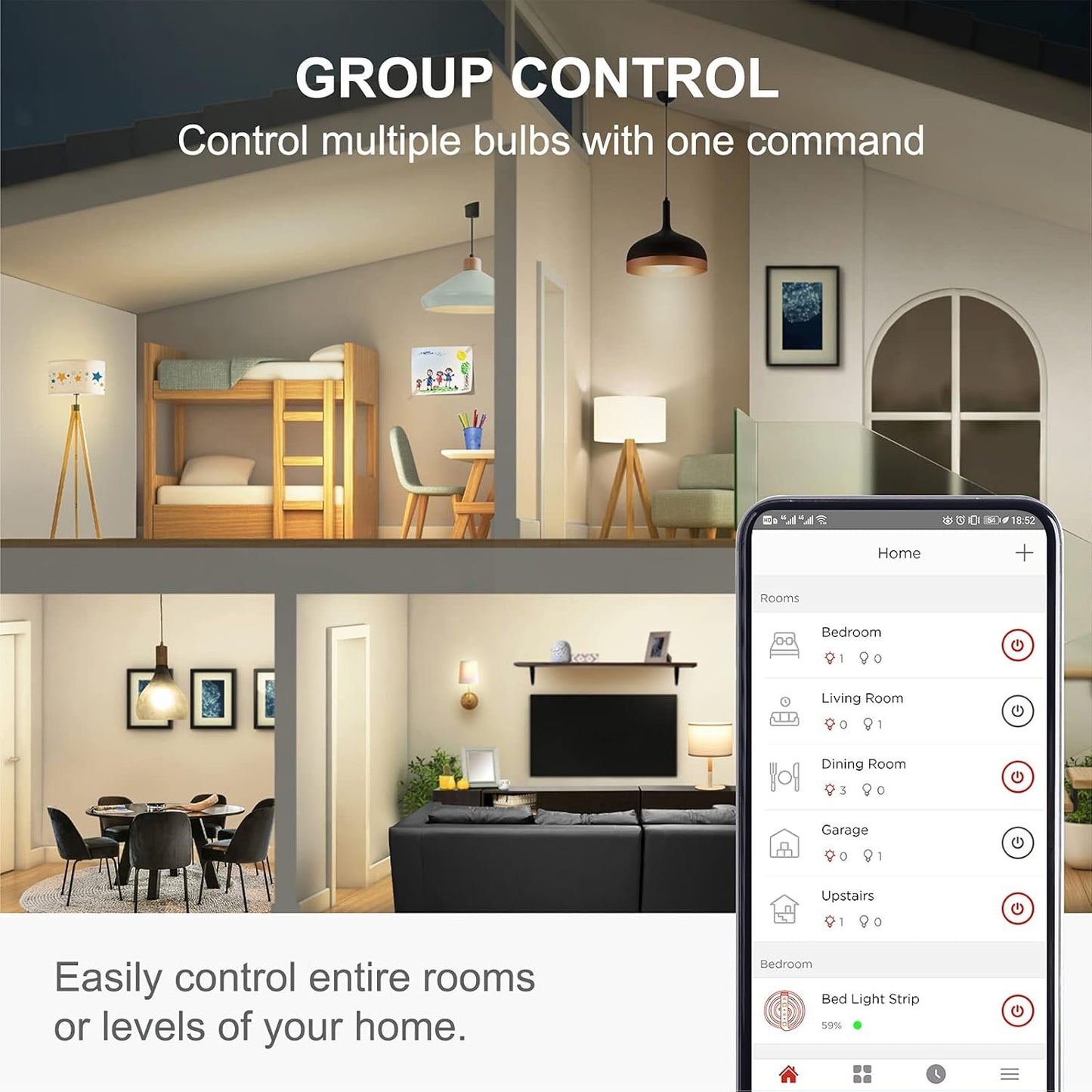 Sengled Alexa Light Bulb, WiFi Light Bulbs No Hub Required, Smart Bulbs that Work with Alexa, Google Home, Dimmable Smart LED Bulb, A19 Soft White (2700K), 800LM 60W Equivalent, 1 Pack