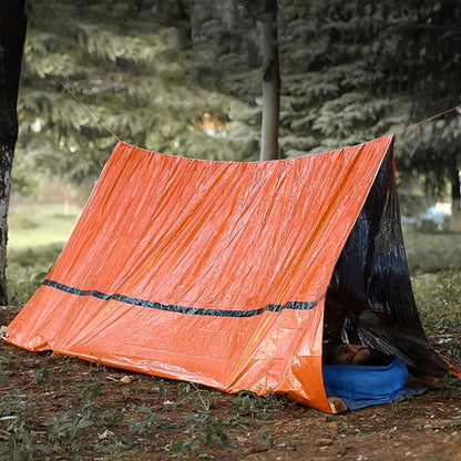 NUZAMAS Survival Emergency Tent - Thermal Rescue Shelter Blankets, Foldable for Outdoor Camping, Hiking, Adventure - Orange