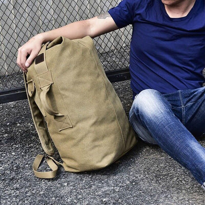 AIMALL Men's Fashion Canvas Backpack, Large Capacity Travel and Outdoor Sports Bag, Available in Small and Large Sizes