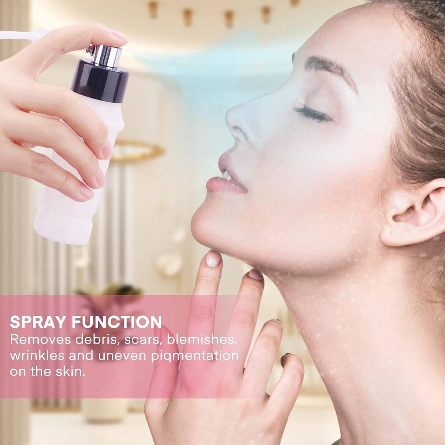 TwoWin 3 in 1 Face Machine for Facial Skin Care, Professional Suction Power Facial Device Equipment, 65-68cmHg Facial Skin Care Salon Equipment Removal & Spray