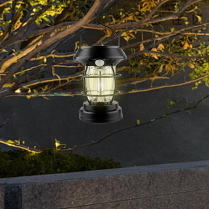 Solar Lantern, Camping Light, Portable Lantern, 4-Mode LED Flashlight, 1200mah, Smart Mode Flexibility, Waterproof Design, Ideal for Tent Gardening and Survival Use, 360g