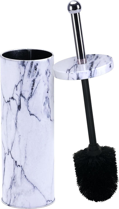 Deep & Sturdy Toilet Bowl Brush with Holder - Durable Scrubbing - Toilet Cleaners - Household Essentials - Silicone Brush - Bathroom Cleaner - Cleaning Supplies - Household Supplies, White