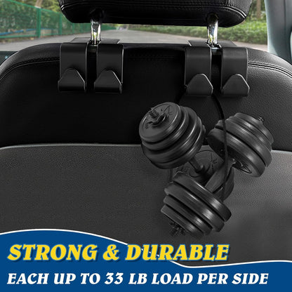 4 Car Headrest Hooks for Purses and Bags,Auto Interior Accessories Vehicle Seat Back Phone Holder Headrest Hook for Phone Umbrellas Grocery Handbag