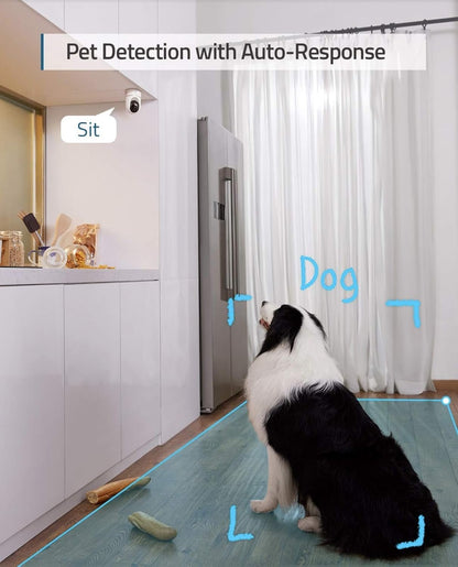 eufy Security Solo IndoorCam P24, 2K, Pan & Tilt, Indoor Security Camera, Wi-Fi Plug-in Camera, Human & Pet AI, Voice Assistant Compatibility, Night Vision, Motion Tracking, HomeBase not Compatible