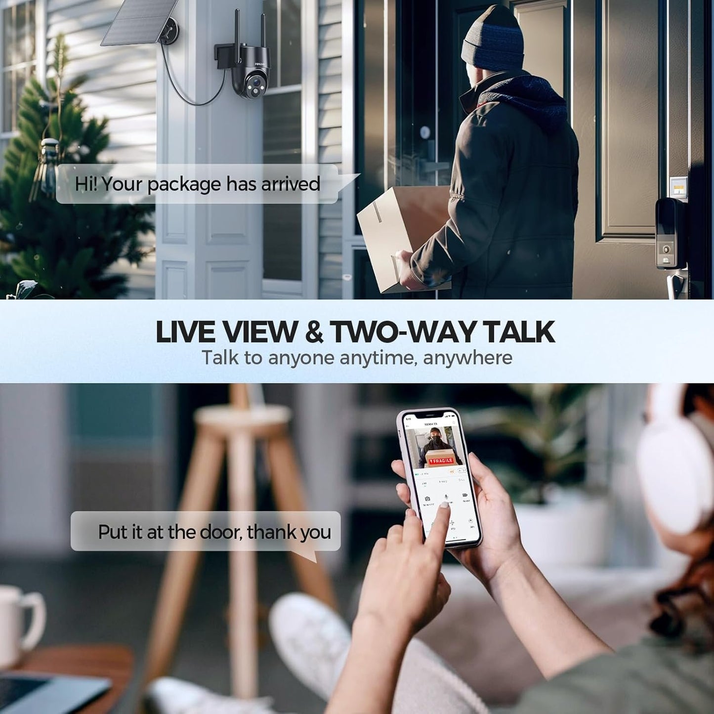 4G LTE Cellular Solar Security Camera Wireless Outdoor, No WiFi Solar Powered Camera, 360° Live View, 2K Color Night Vision, PIR Detection, 2-Way Audio, Motion Alert, Built in SIM Card, Easier to use