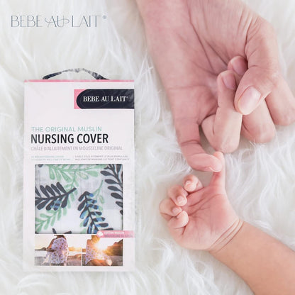 Bebe au Lait Nursing Cover, Apron, Shawl, Privacy Covers for Breast Feeding & Pumping, Breastfeeding Cover for Mom, Soft, & Breathable Muslin Cotton, Full Coverage, One Size Fits All - Athens