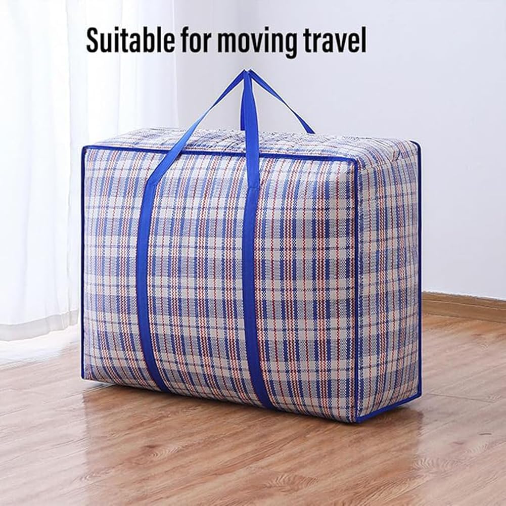 10pcs Extra Large Stripe Storage Bags - Heavy Duty Zip Bags for Moving, Travel, and Packing