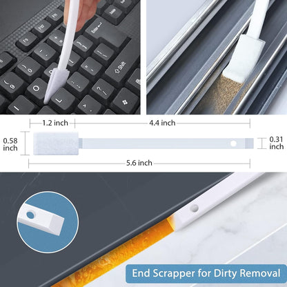 40Pcs Disposable Crevice Cleaning Brushes for Small Spaces, Detail Gaps Scrub Cleaner Brush Set for Toilet Bowl Corner, Household Cleaning Tool Supplies for Window Track, Door Grooves, Vent Fan