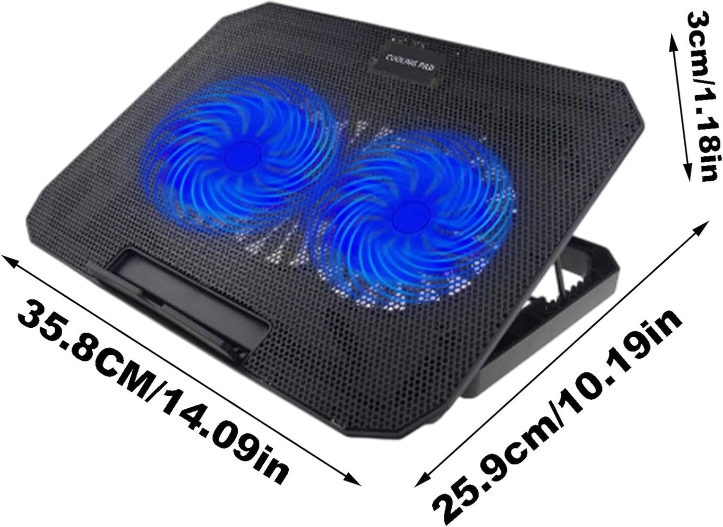 Computer Cooling Pad,15.6inch Notebook Cooler Pad | Notebook Cooler Pad, Laptop Cooler Stand, Silent Laptop Cooling Holder for Avoid Overheating, Laptop Cooling