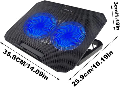 Computer Cooling Pad,15.6inch Notebook Cooler Pad | Notebook Cooler Pad, Laptop Cooler Stand, Silent Laptop Cooling Holder for Avoid Overheating, Laptop Cooling