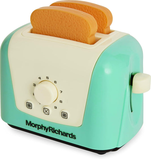Casdon Morphy Richards Toaster | Pop-Up Toy Toaster for Children Aged 3+ | Includes 2 Pieces of Pretend Toast for Realistic Play!, Teal