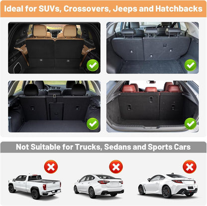 Automiim Detachable Hanging Trunk Organizer, Foldable Car Trunks Organizer Back Seat Hangings with 7 Large Compartments, Hanging Trunk Organizer for SUVs, Jeeps, Hatchbacks