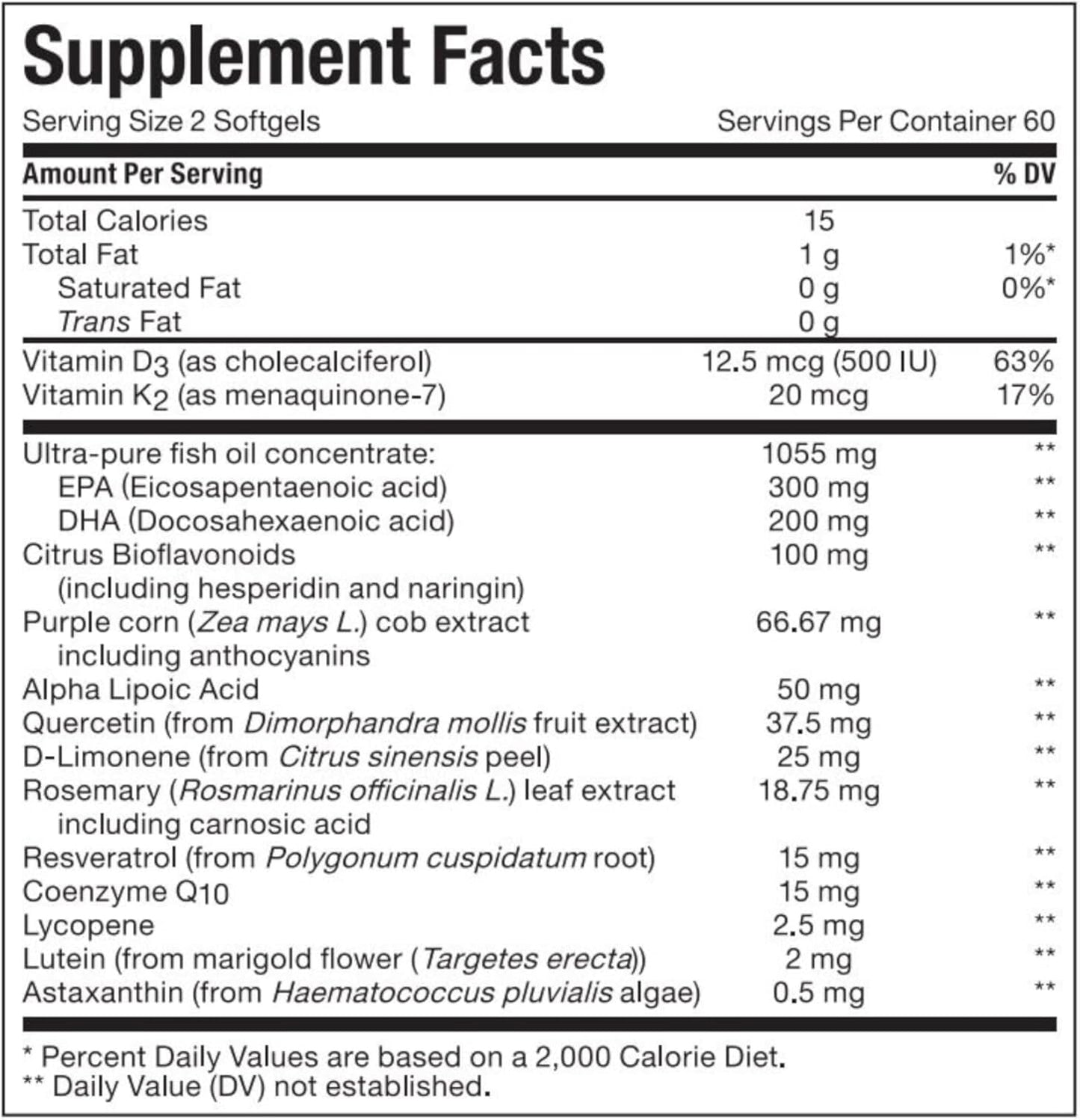 Nu Skin Youth Dietary Supplement, Supports Vitality & Wellness, Advanced Antioxidant Blend for Cellular Health, 120 Softgels