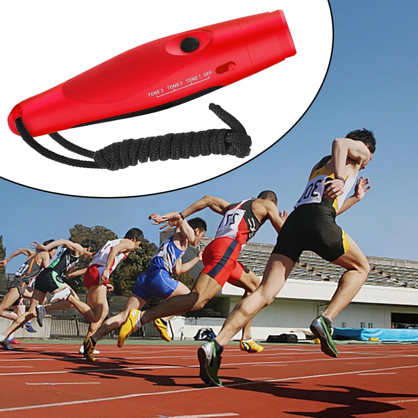 Générique Referee Whistle Electronic, Portatile Handheld Whistle, Loud, Germ, Outdoor Survival Kit, Ideal for Referees, Dog Training, Hiking Battery Operated Safety Tool,