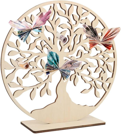 VIDSTW Home Decorations, Tree of Life Wooden Decoration, Home Objects Gift Idea, Wooden Tree of Life, Home Decorative Figurines for DIY, Wedding Decorations
