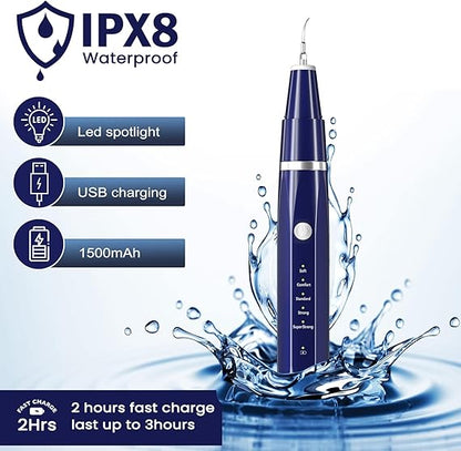 Plaque/Tartar Remover for Teeth, Dental Calculus Remover Teeth Cleaning Kit with LED Light & 5 Adjustable Modes