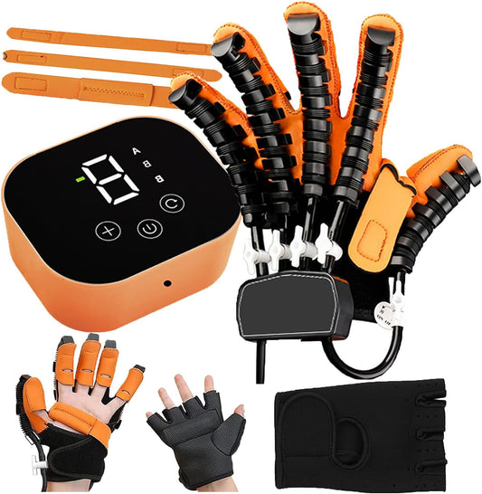 XGXHIN Robotic Stroke Recovery Gloves, Adjustable Finger Rehabilitation Trainer for Hemiplegia, Arthritis, Right and Left Hand