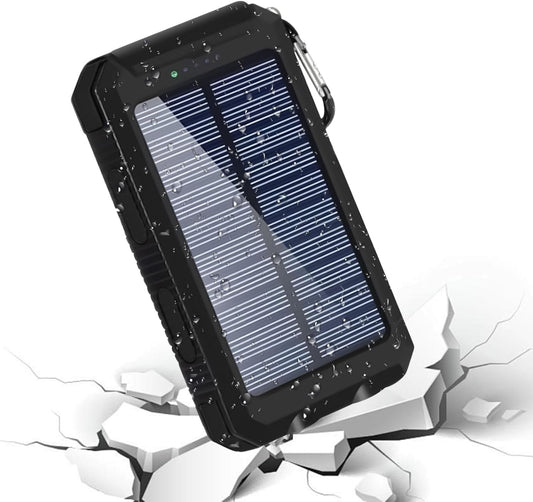 Solar Portable Charger | Multifunctional Charger - 20000mAh Phone Fast Charging Device with Flashlight for Camping Home Travel