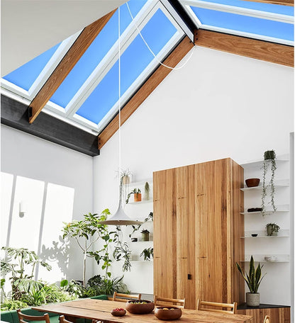 PFHKTO Smart Lighting System Rooflight Blue Skylight DIY Roof Skylight Installation Group Circadian Light Virtual Sunlight For Hotel Baseroom Livingroom(Graffiti smart,E 300 * 1200mm)