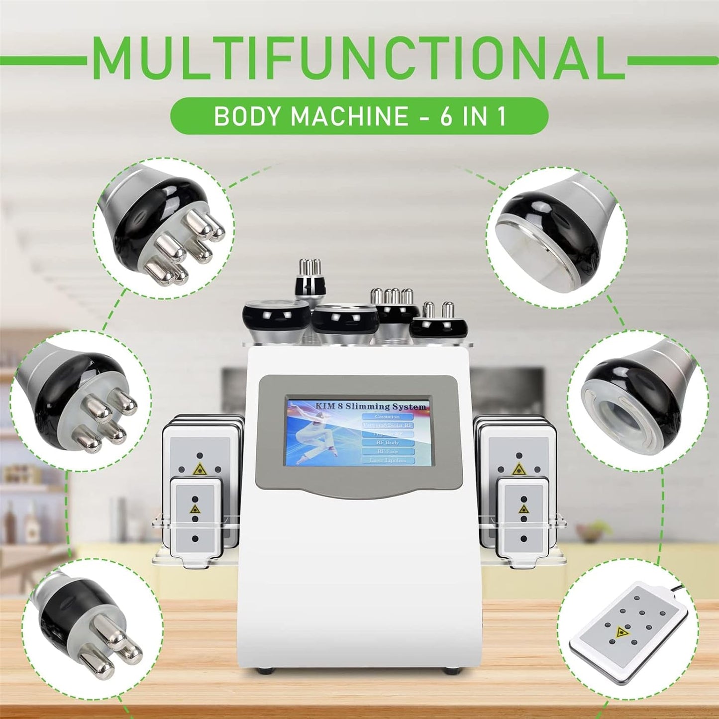 40k Cellulite Removal Machine, 6 in 1 Body Sculpting Machine, Multifunction Skin Care Beauty Machine for Beauty Salon, Spa, Home Use