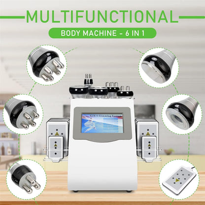 40k Cellulite Removal Machine, 6 in 1 Body Sculpting Machine, Multifunction Skin Care Beauty Machine for Beauty Salon, Spa, Home Use